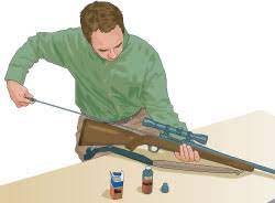 what is the first step in cleaning a firearm