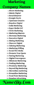 digital marketing company names